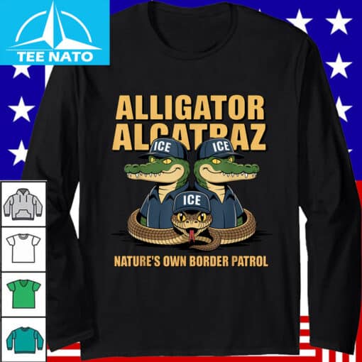 Alligator Alcatraz Ice Nature’s Own Border Patrol T-Shirt - Image 2