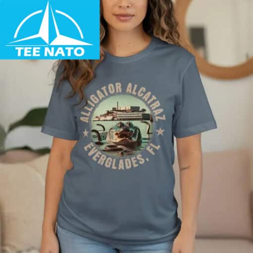 Alligator Alcatraz Illustrated T-Shirt - Image 2