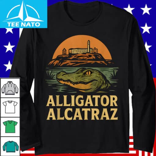 Alligator Alcatraz Island Sunset Shirt - Image 3