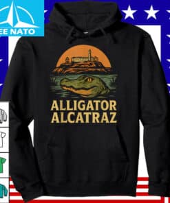 Alligator Alcatraz Island Sunset Shirt3