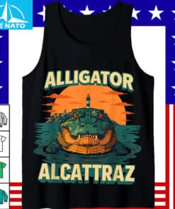Alligator Alcatraz Lighthouse Sunset Shirt3