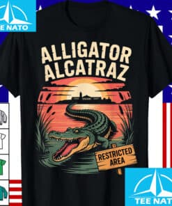 Alligator Alcatraz Restricted Area Sunset Landscape Shirt