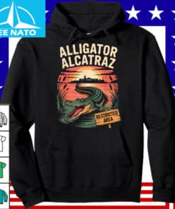 Alligator Alcatraz Restricted Area Sunset Landscape Shirt3