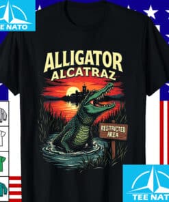 Alligator Alcatraz Restricted Area Sunset Shirt