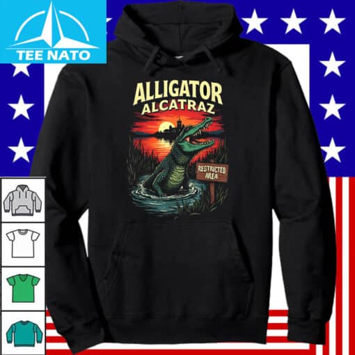 Alligator Alcatraz Restricted Area Sunset Shirt - Image 4