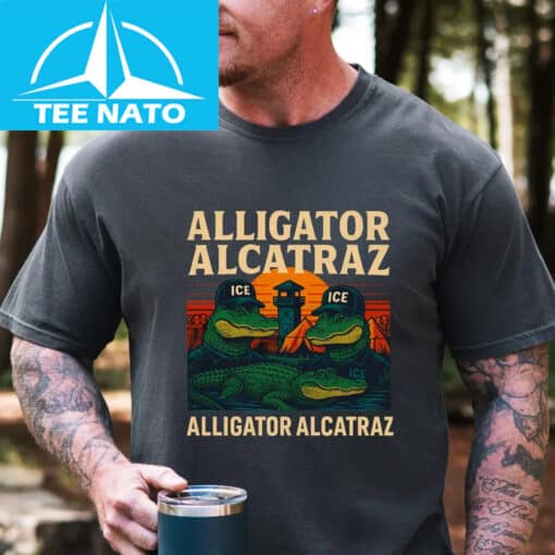Alligator Alcatraz Shirt, Political Graphic Tee, Anti Trump Tee - Image 2