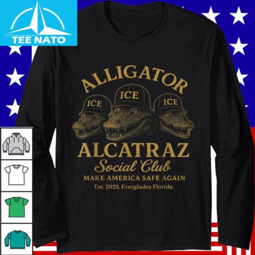 Alligator Alcatraz Social Club Make America Safe Again Shirt - Image 3