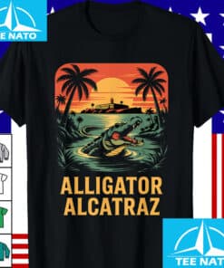 Alligator Alcatraz Sunset Palm Trees Shirt