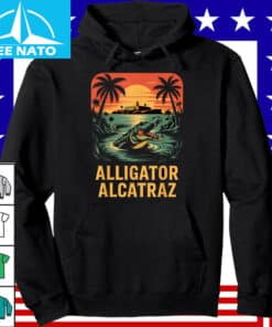 Alligator Alcatraz Sunset Palm Trees Shirt3
