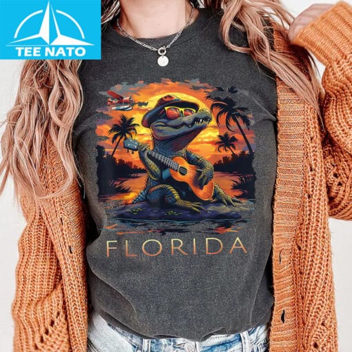 Alligator Playing Guitar Shirt - Image 4