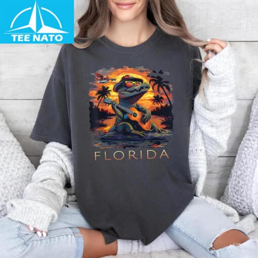 Alligator Playing Guitar Shirt - Image 3