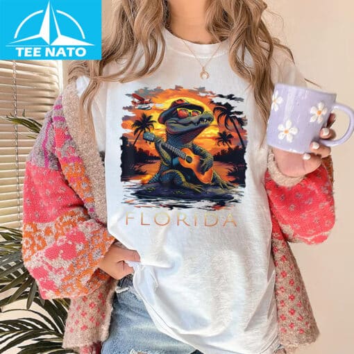 Alligator Playing Guitar Shirt - Image 2