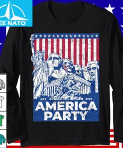America Party 2028 Political Funny Satire USA Shirt3