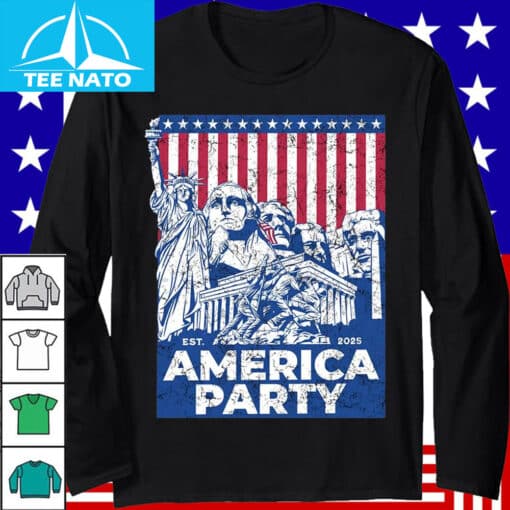 America Party 2028 Political Funny Satire USA Shirt - Image 4