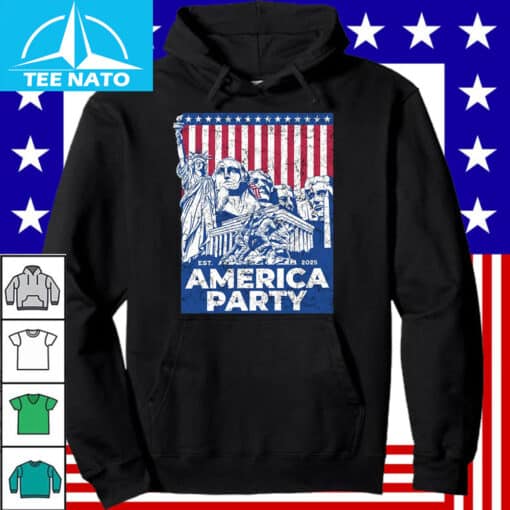 America Party 2028 Political Funny Satire USA Shirt - Image 5