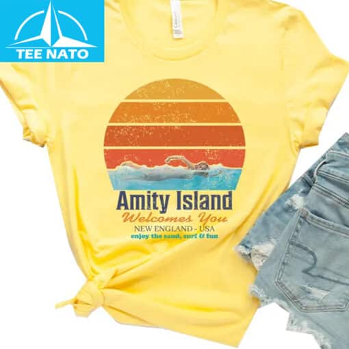 Amity Island Shirt 70s Retro Movies - Image 2