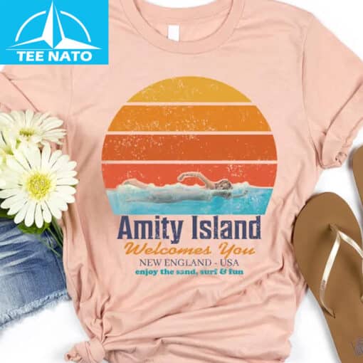 Amity Island Shirt 70s Retro Movies - Image 3