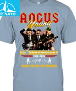 Angus Young 55th Anniversary 1970 2025 Thank You For The Memories Shirt3