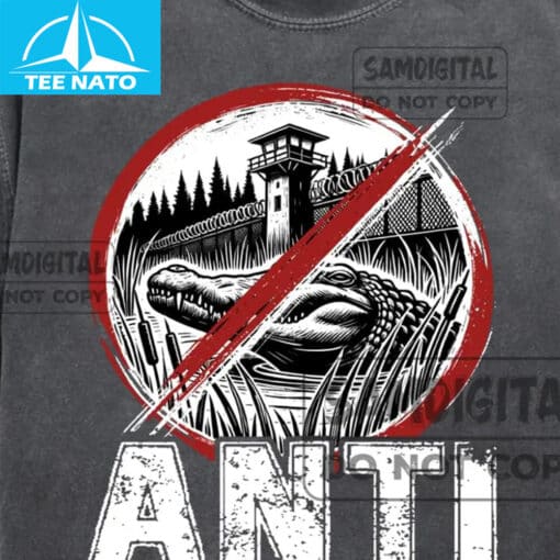 Anti-Alligator Alcatraz Prison Island Shirt - Image 3