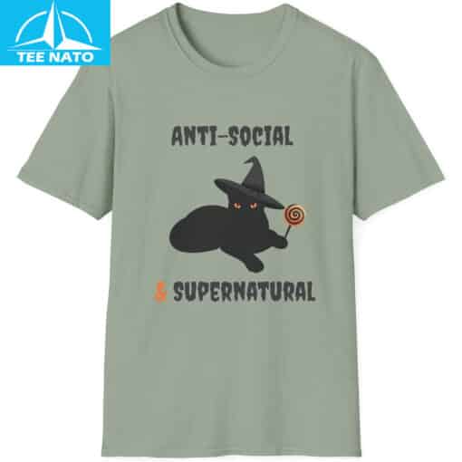 Anti-Social & Supernatural Cat Soft Shirt - Image 3