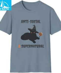 Anti Social Supernatural Cat Soft Shirt3