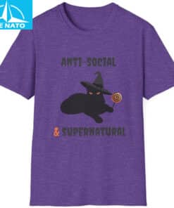 Anti Social Supernatural Cat Soft Shirt4
