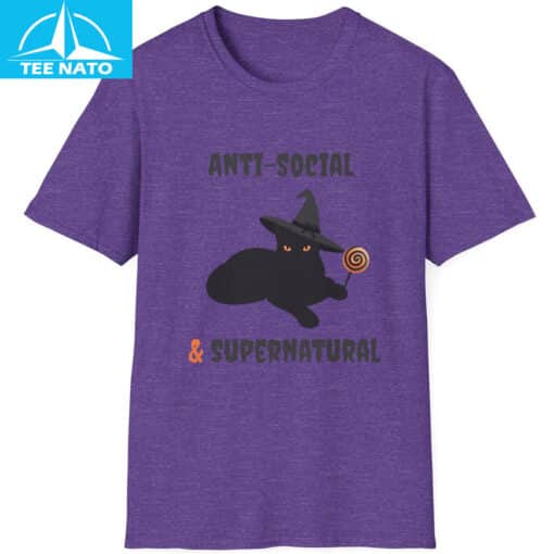 Anti-Social & Supernatural Cat Soft Shirt - Image 5