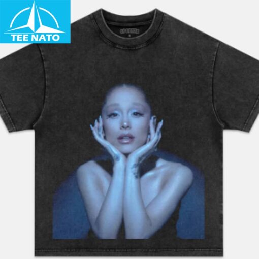 Ariana Grande Blue Lighting Portrait Shirt - Image 3