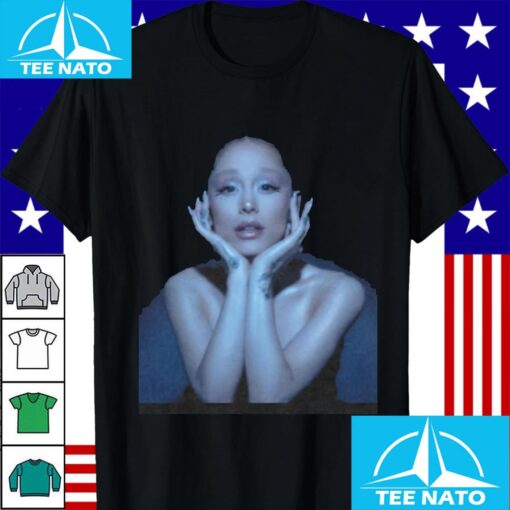 Ariana Grande Blue Lighting Portrait Shirt - Image 2