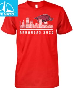 Arkansas Razorbacks 2025 Team Roster Shirt2