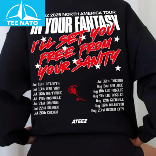 Ateez In Your Fantasy World Tour 2025 Shirt - Image 3
