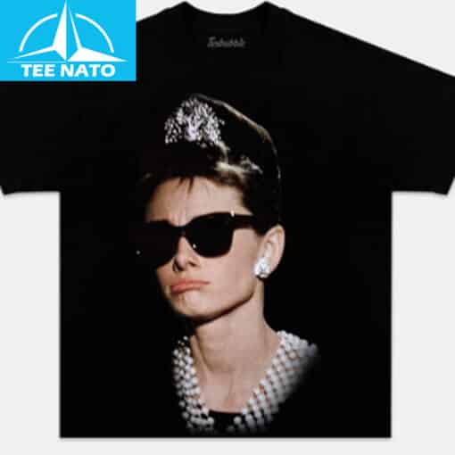 Audrey Hepburn Breakfast at Tiffany's Iconic Scene Shirt - Image 2