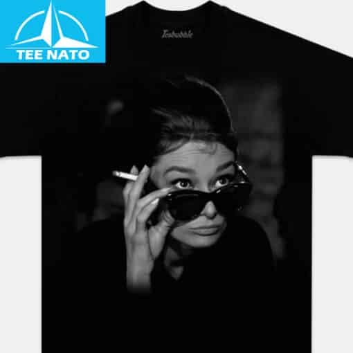 Audrey Hepburn Breakfast at Tiffany's Iconic Sunglasses Shirt - Image 2