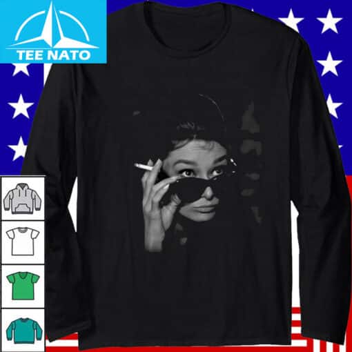 Audrey Hepburn Breakfast at Tiffany's Iconic Sunglasses Shirt - Image 3