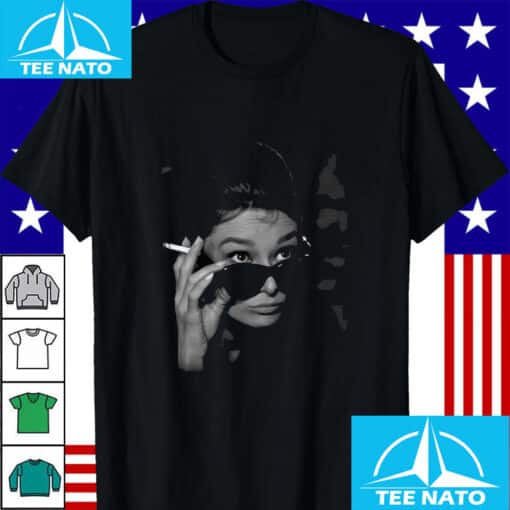 Audrey Hepburn Breakfast at Tiffany's Iconic Sunglasses Shirt - Image 4