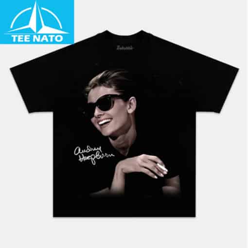 Audrey Hepburn Mirror Reflection Classic Actress Shirt - Image 4