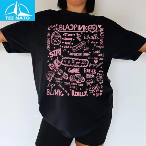 BLACKPINK Song Titles and Lyrics Shirt - Image 4