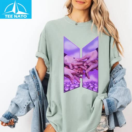BTS Army Purple Unity Hands Shirt - Image 5