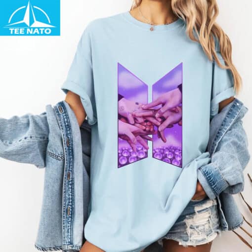 BTS Army Purple Unity Hands Shirt - Image 4