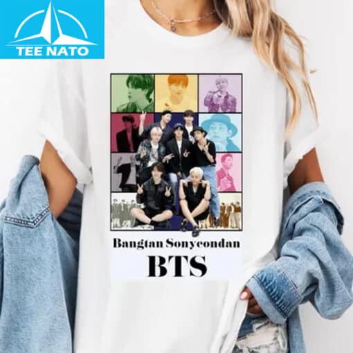 BTS Bangtan Sonyeondan K-Pop Music Group Collage Shirt