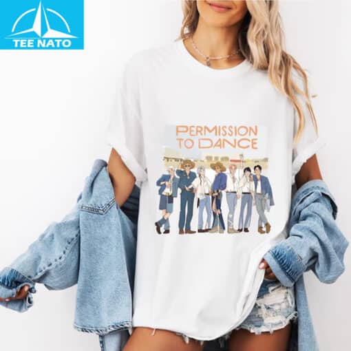 BTS Cowboy Outfit Permission to Dance Cartoon Shirt - Image 3