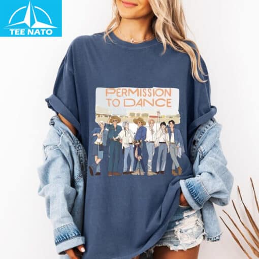 BTS Cowboy Outfit Permission to Dance Cartoon Shirt - Image 9