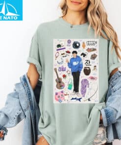 BTS Jin Doodle Collage Shirt2