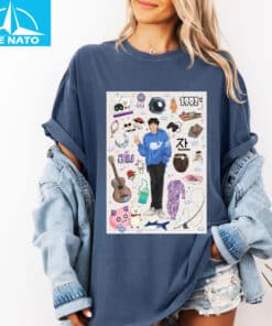 BTS Jin Doodle Collage Shirt3