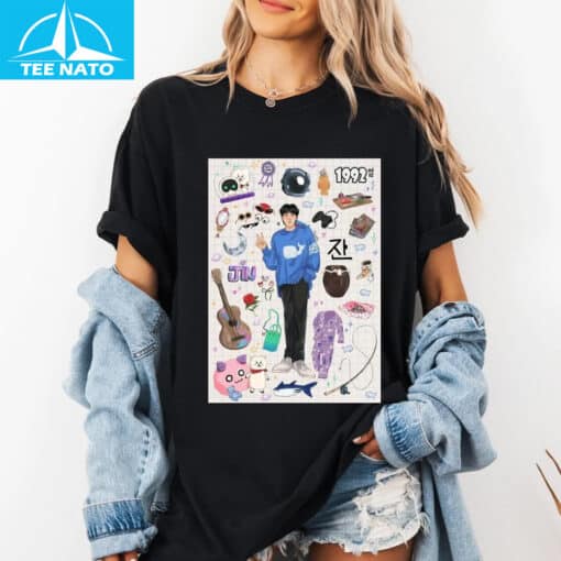 BTS Jin Doodle Collage Shirt