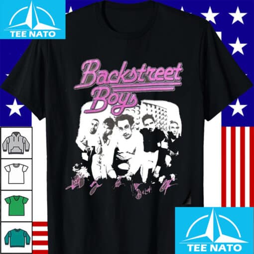 Backstreet Boys Band Signatures Graphic Shirt - Image 3