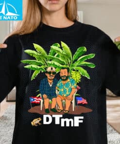 Bad Bunny DTmF Tropical Banana Tree Cartoon Duo Shirt 2