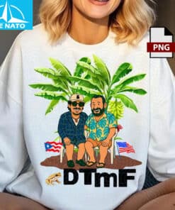 Bad Bunny DTmF Tropical Banana Tree Cartoon Duo Shirt 3