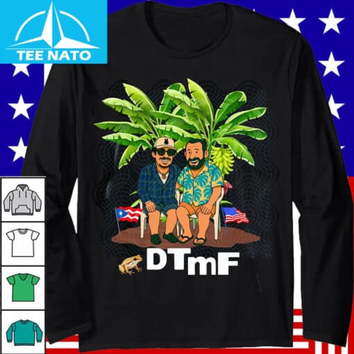 Bad Bunny DTmF Tropical Banana Tree Cartoon Duo Shirt - Image 5