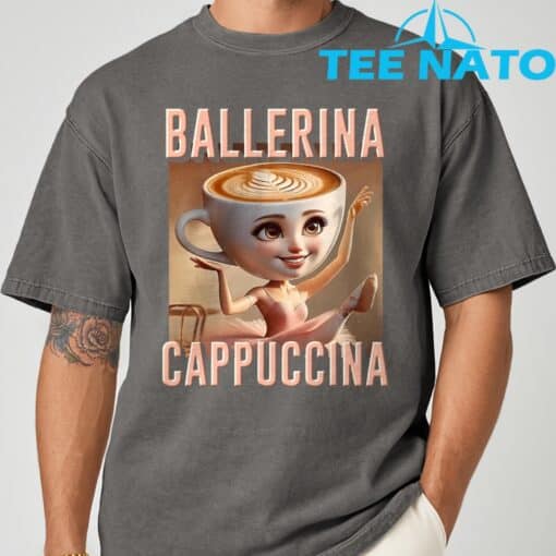 Ballerina Cappuccina Italian Brainrot T-Shirt - Image 6